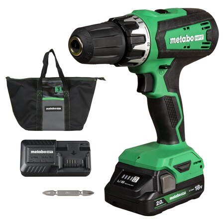 Metabo Hpt 18V Cordless Brushed Driver Drill Kit 1 x 2.0Ah DS18DFXM